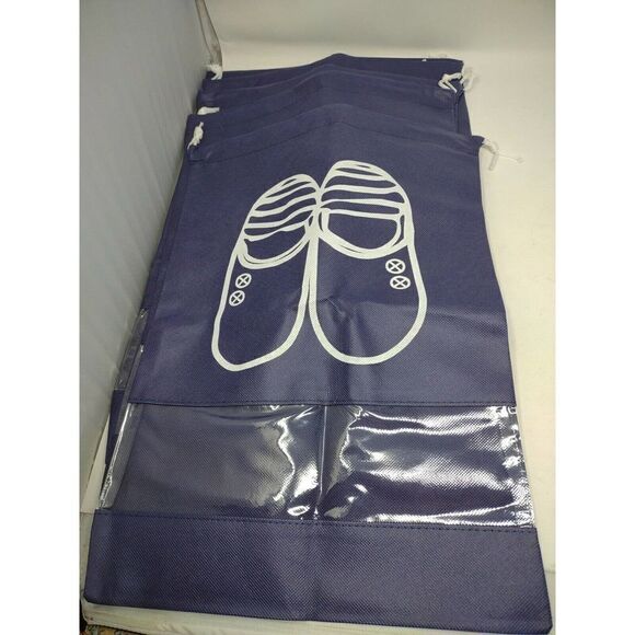 Fabric Bag For Beach Sandals 5 Small Size 5 Large Size with Clear Window - Picture 3 of 5